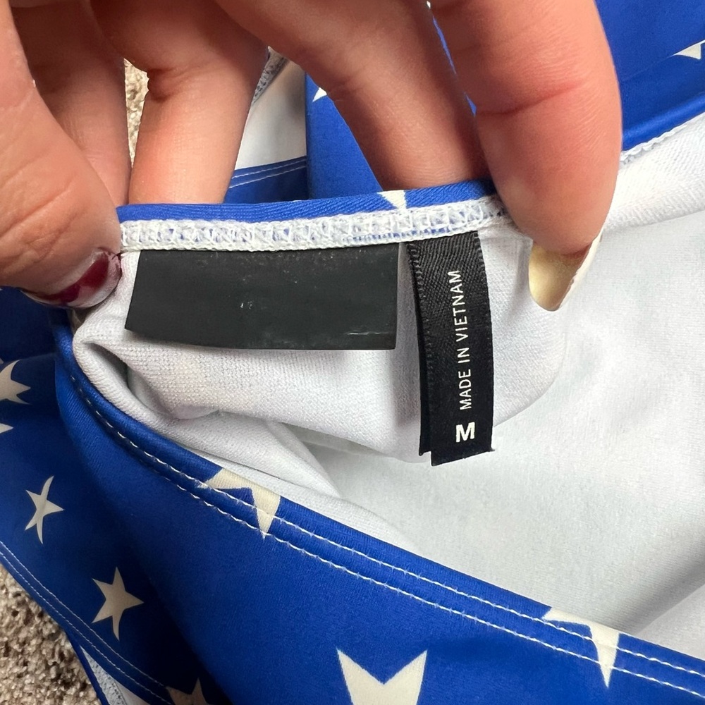 Blue Star one piece flag Swimsuit - Picture 3 of 3